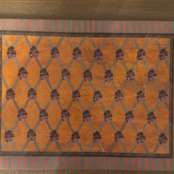MacKenzie Childs Pimpernel Pansy PlaidPlacemats Set of 4